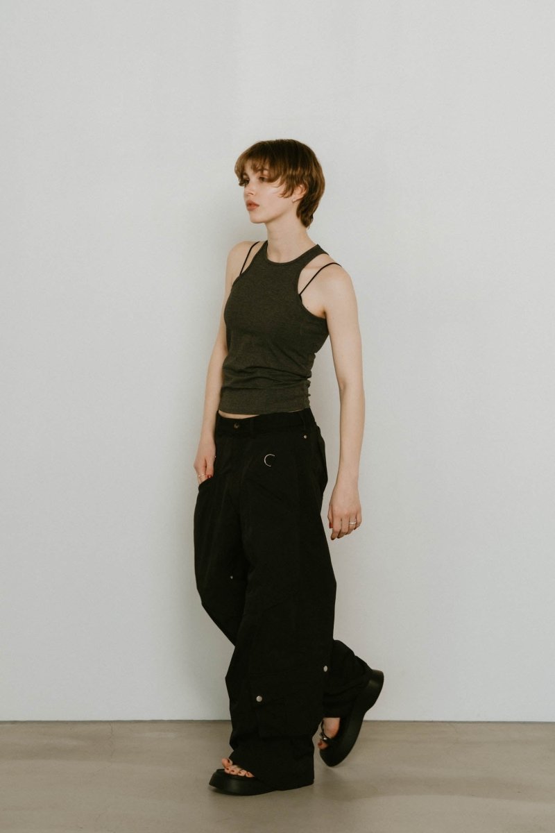 docking nylon pants(unisex)/black - KNUTH MARF
