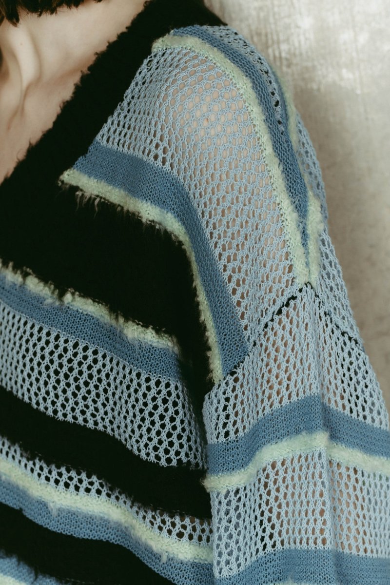 double - faced border knit/blue - KNUTH MARF