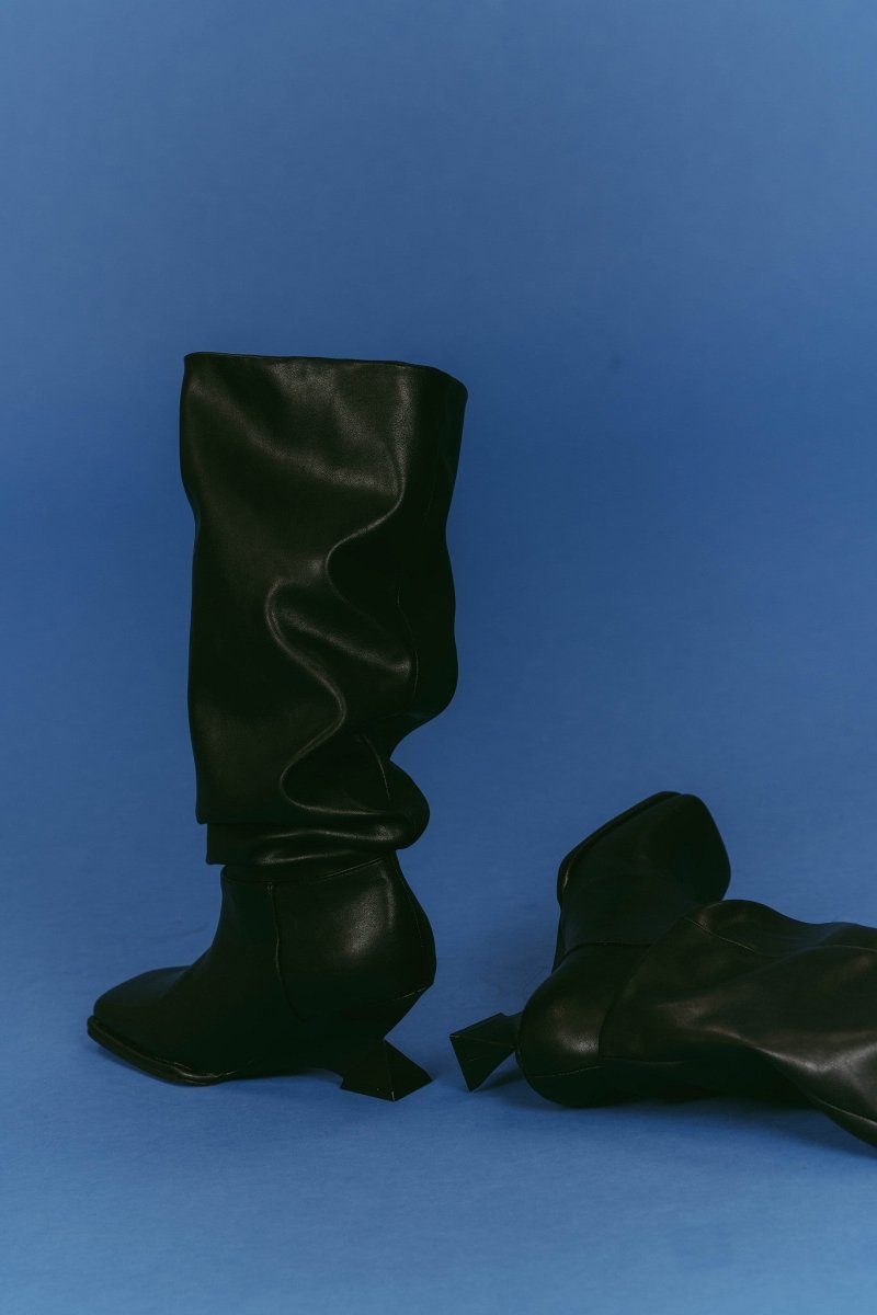 drape long boots/black - KNUTH MARF