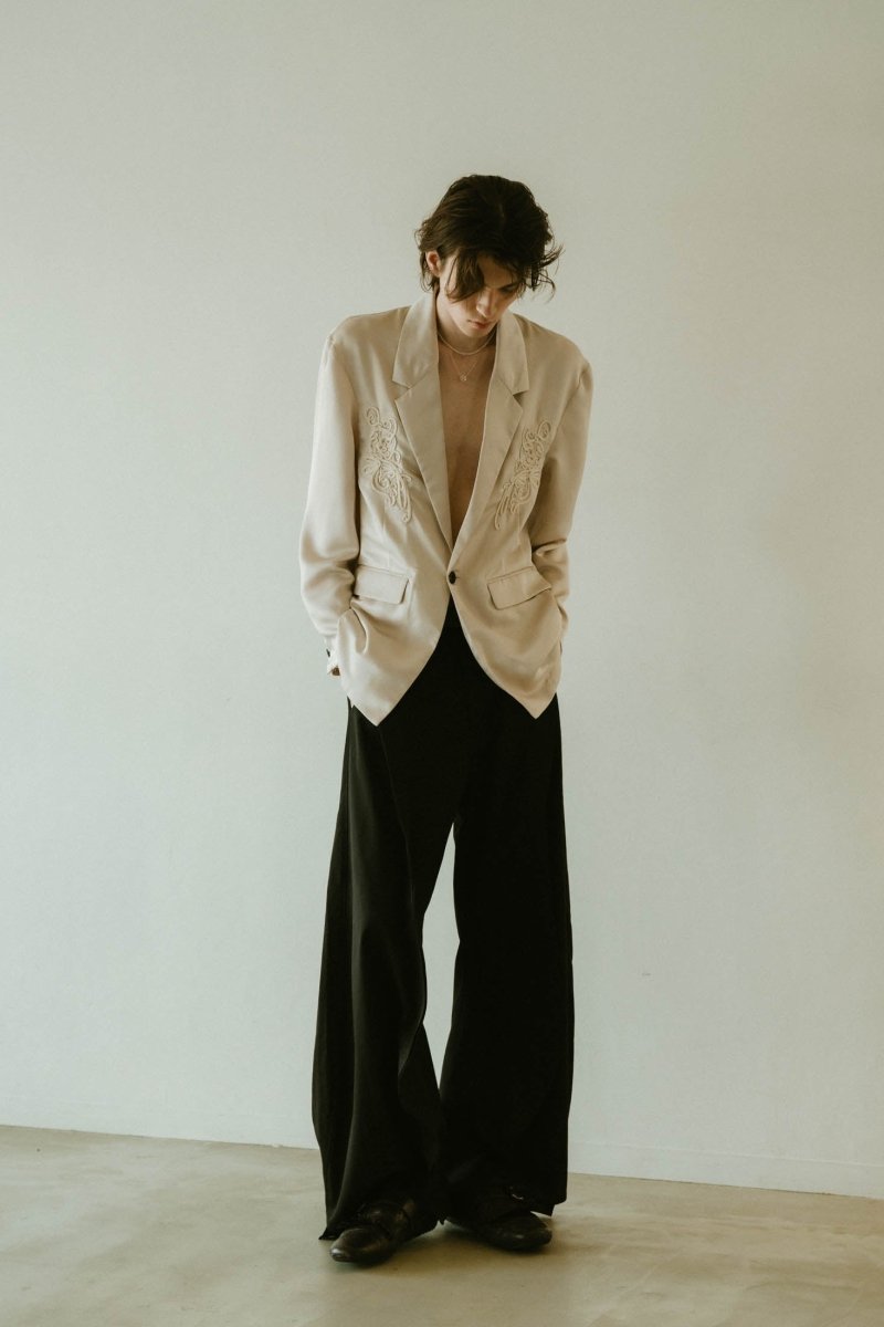 embroidered satin jacket/3color - KNUTH MARF