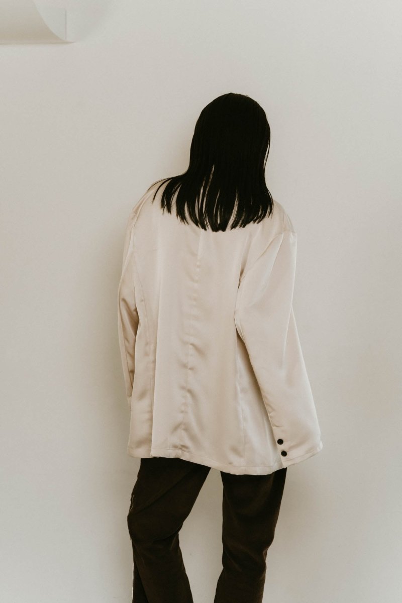 embroidered satin jacket/3color - KNUTH MARF