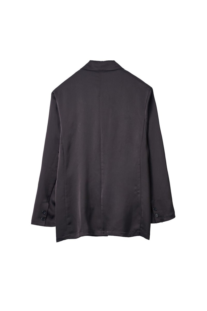 embroidered satin jacket/black - KNUTH MARF