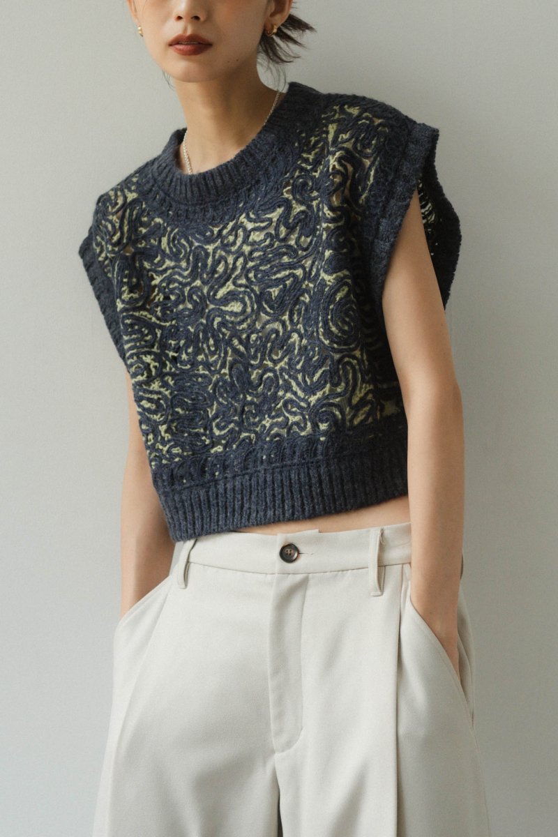 embroidery knit best/3color - KNUTH MARF