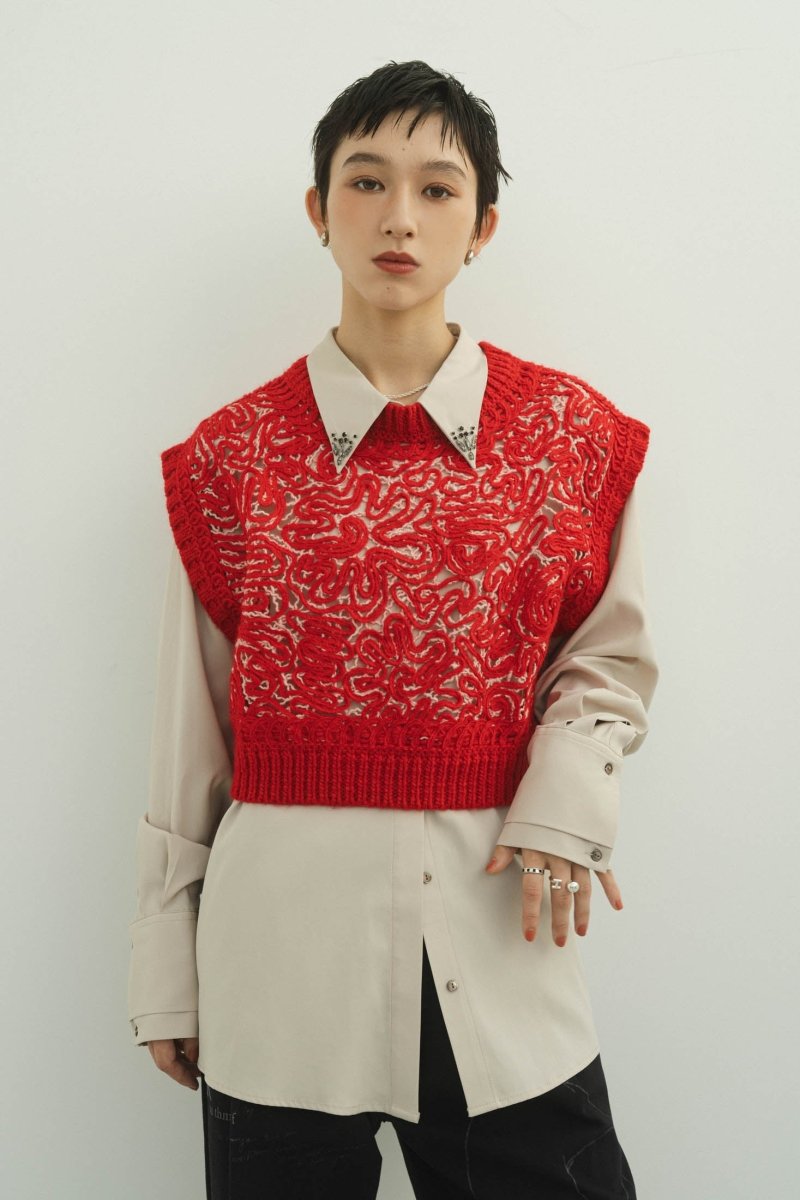 embroidery knit best/3color - KNUTH MARF