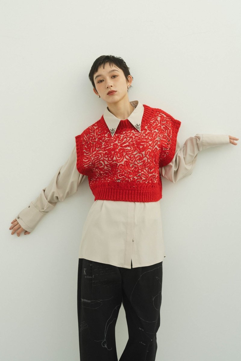 embroidery knit best/3color - KNUTH MARF