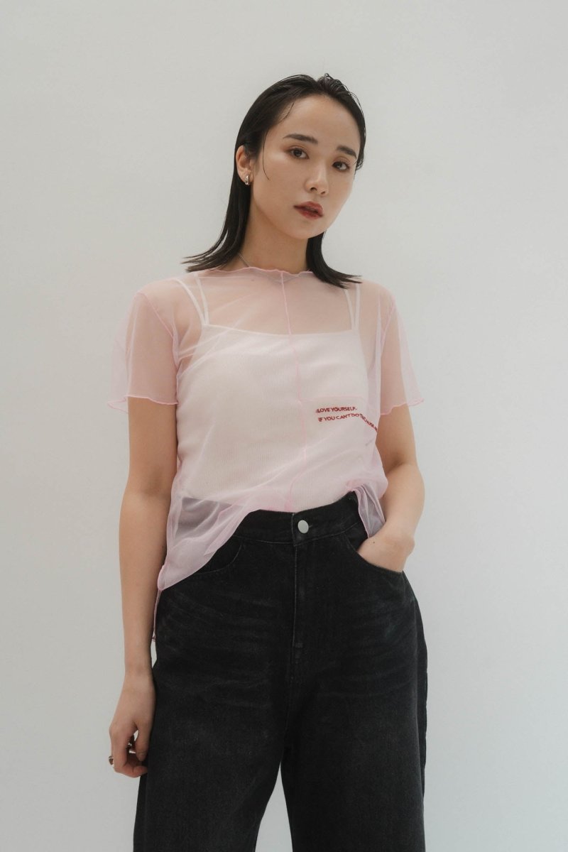 embroidery sheer T/4color - KNUTH MARF
