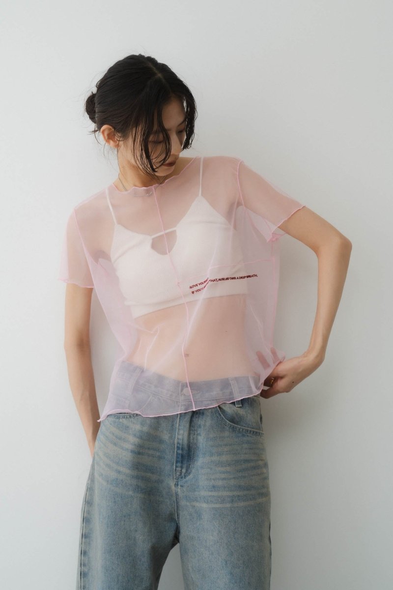 embroidery sheer T/4color - KNUTH MARF