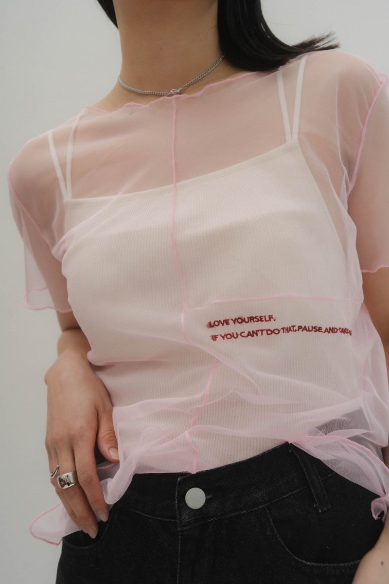 embroidery sheer T/4color - KNUTH MARF
