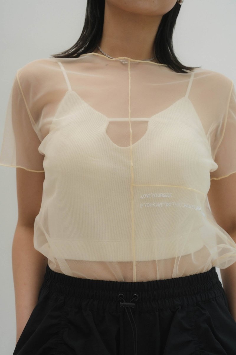 embroidery sheer T/4color - KNUTH MARF