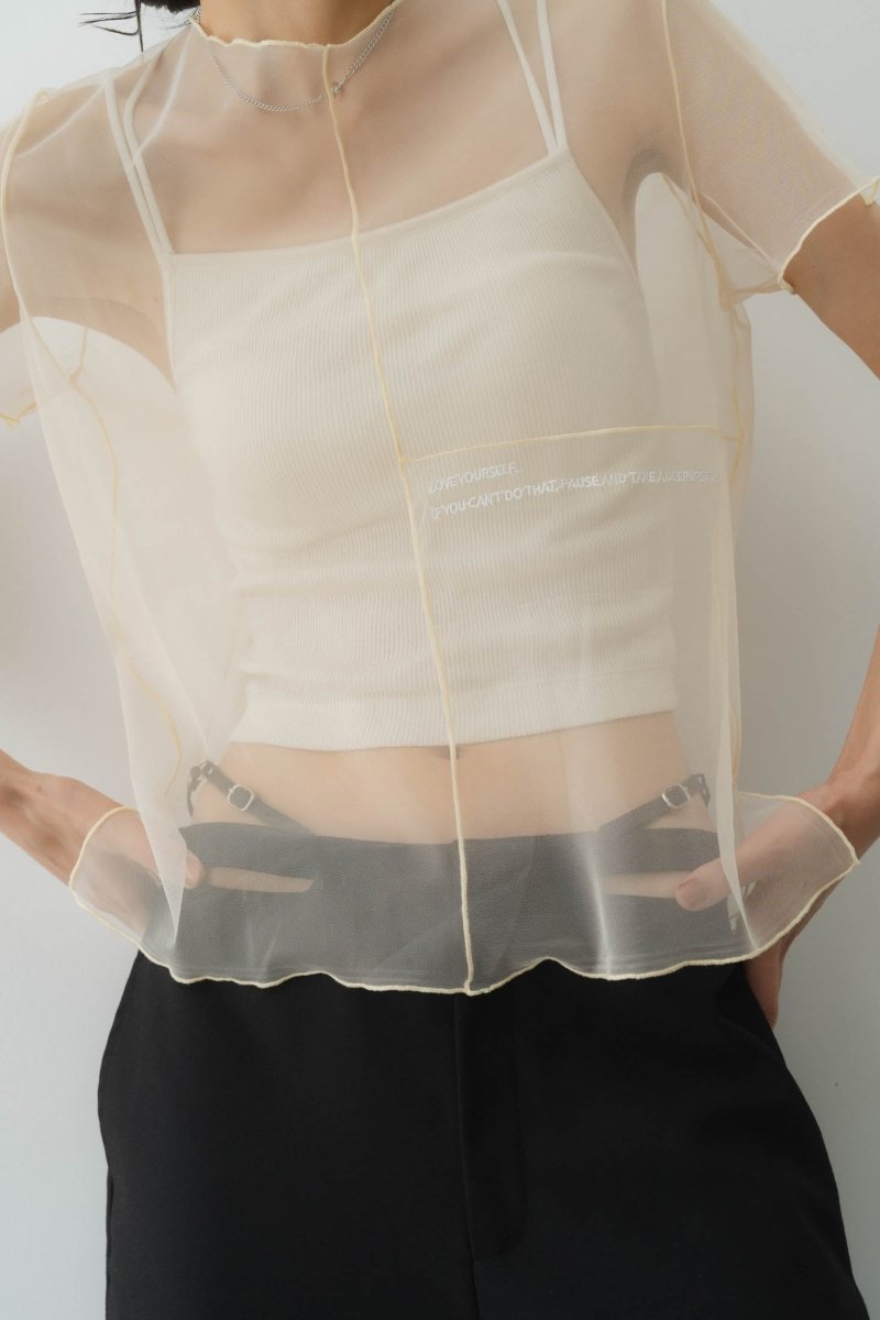embroidery sheer T/4color - KNUTH MARF