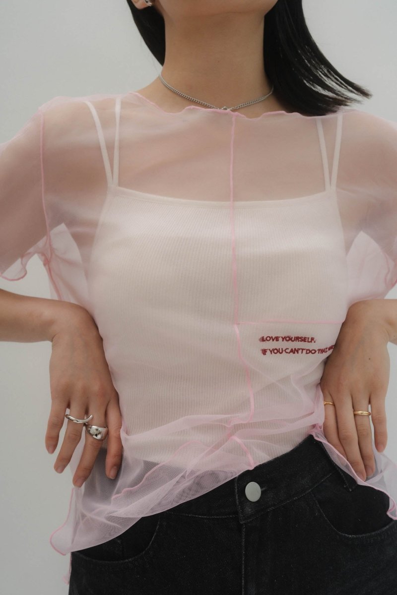 embroidery sheer T/4color - KNUTH MARF
