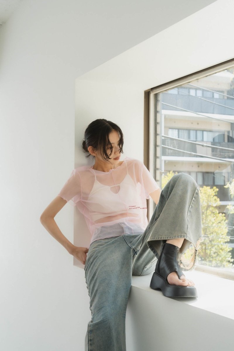 embroidery sheer T/4color - KNUTH MARF