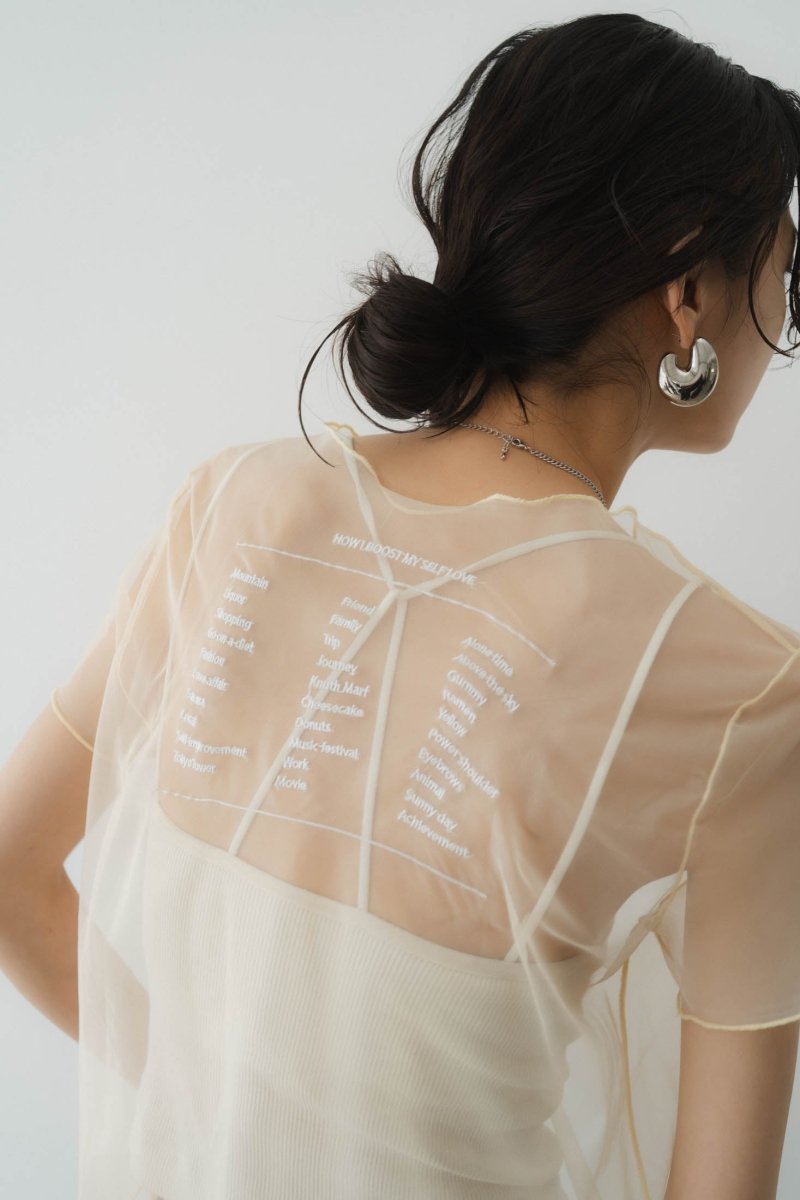 embroidery sheer T/4color - KNUTH MARF