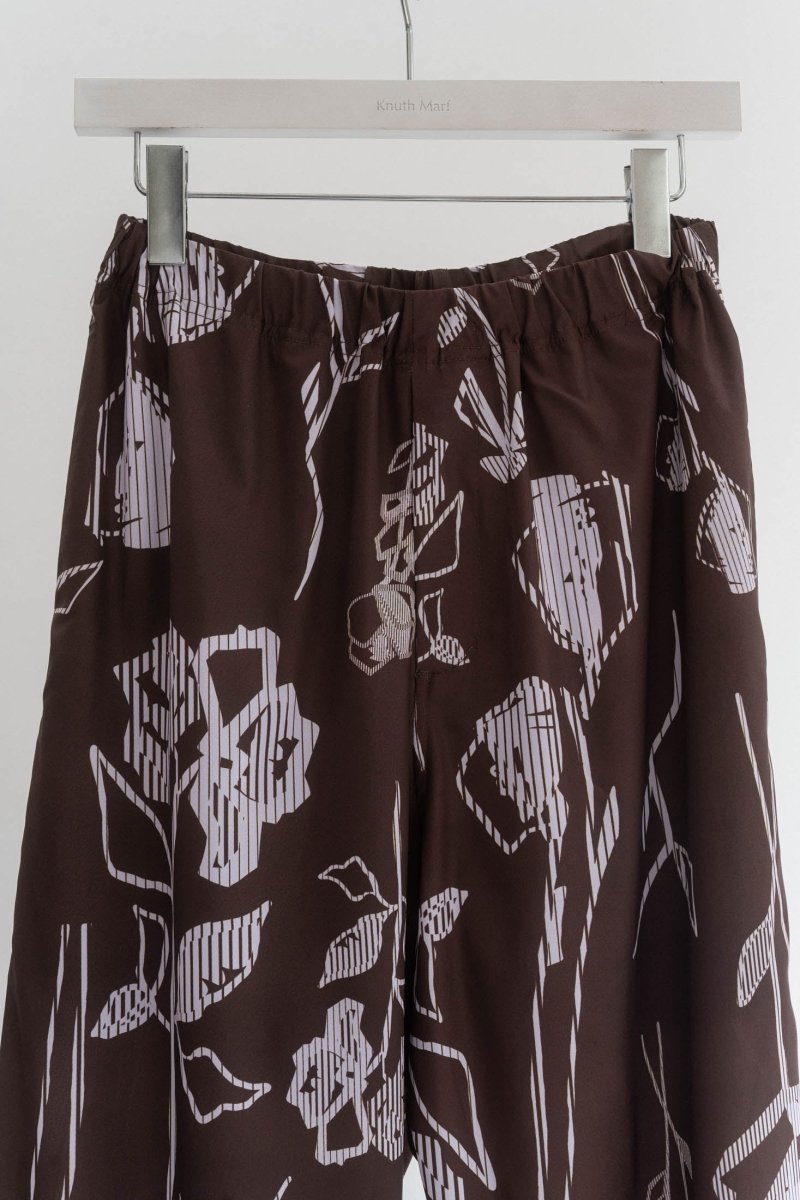 flower print pattern pants/2color - KNUTH MARF