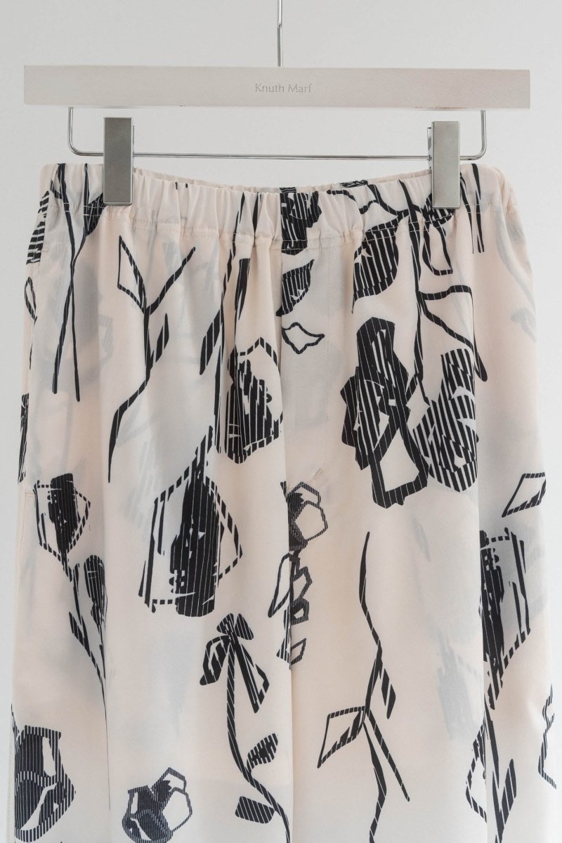 flower print pattern pants/2color - KNUTH MARF