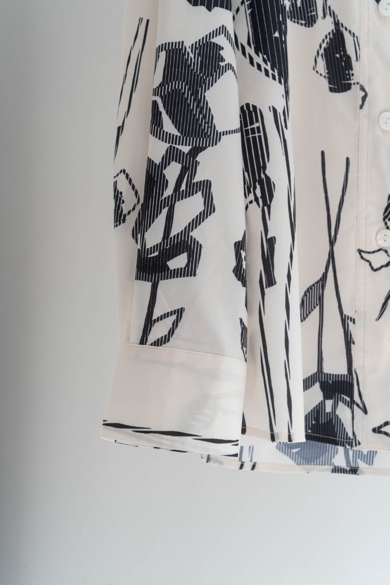 flower print pattern shirt/2color - KNUTH MARF