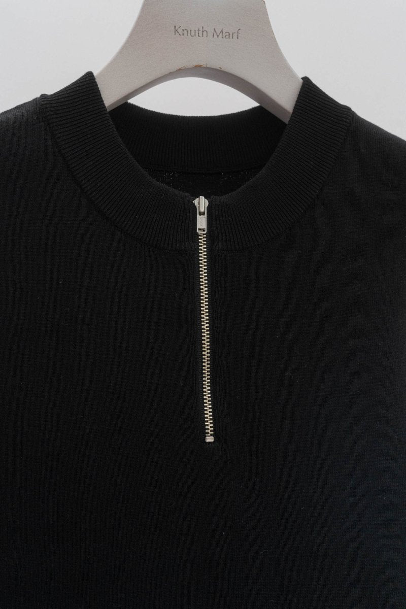 half zip knit tank top/2color - KNUTH MARF