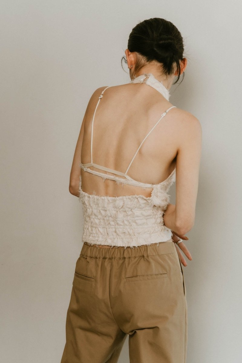 halter neck tops/ivory - KNUTH MARF