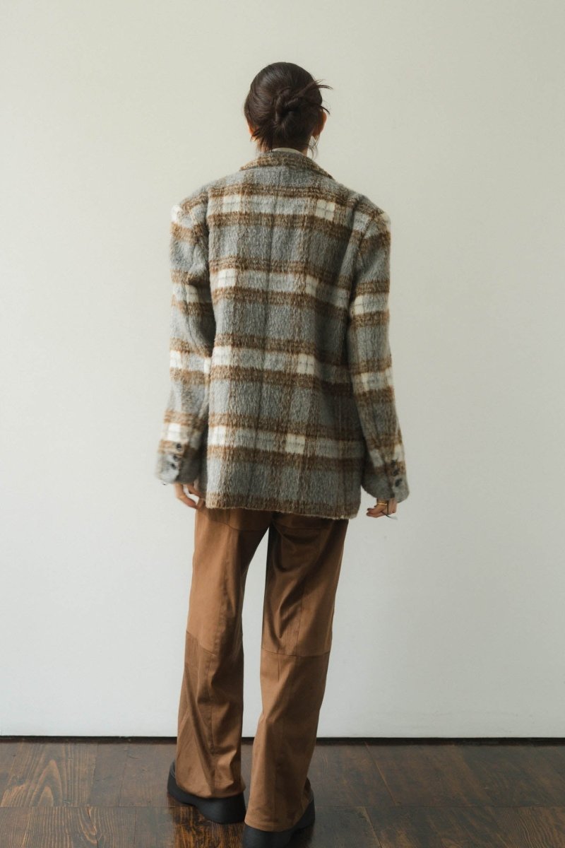 - high - end - 2way jacket outer(unisex)/graycheck - KNUTH MARF