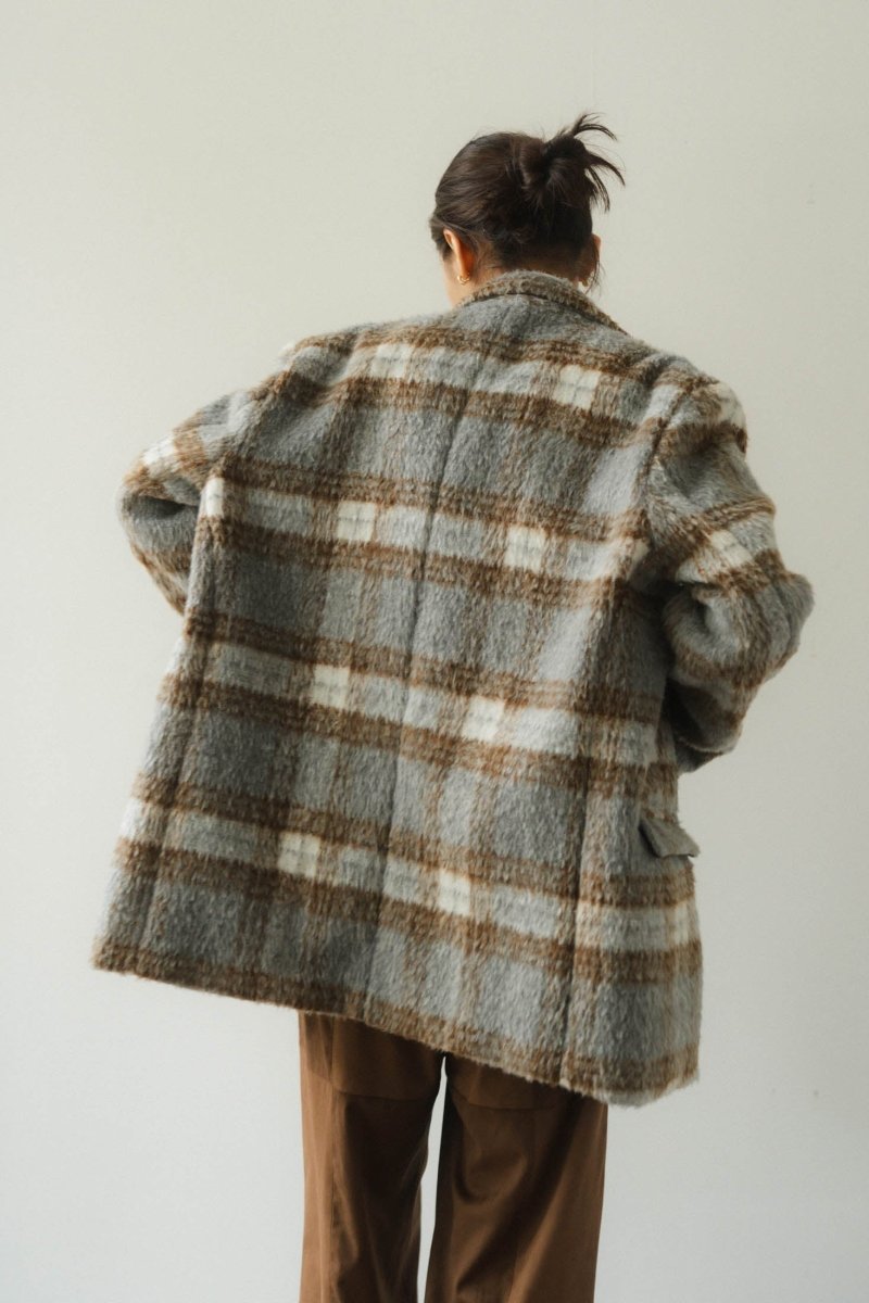 - high - end - 2way jacket outer(unisex)/graycheck - KNUTH MARF