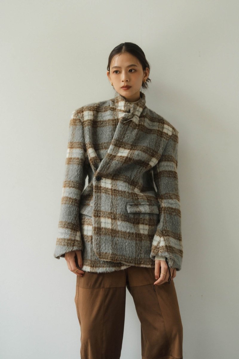 - high - end - 2way jacket outer(unisex)/graycheck - KNUTH MARF