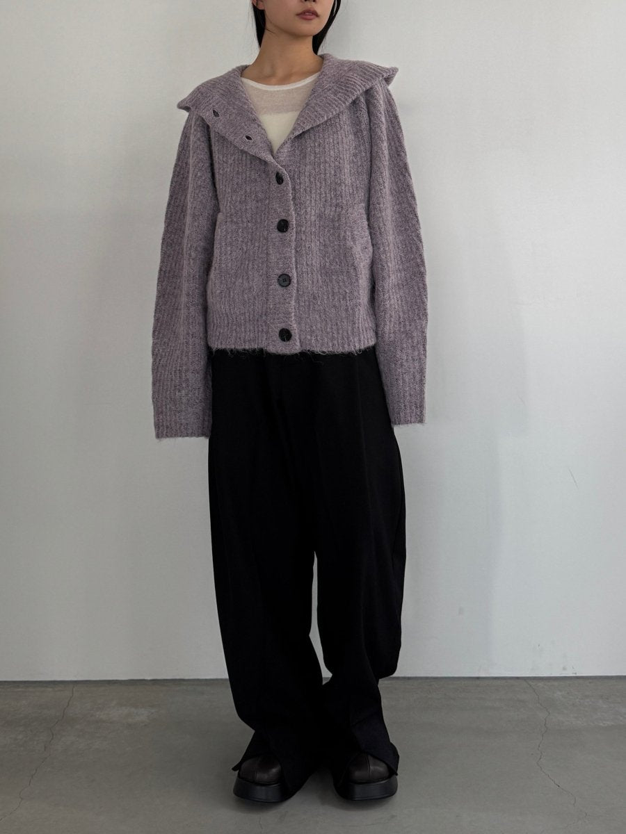 hooded cardigan knit/lilac - KNUTH MARF