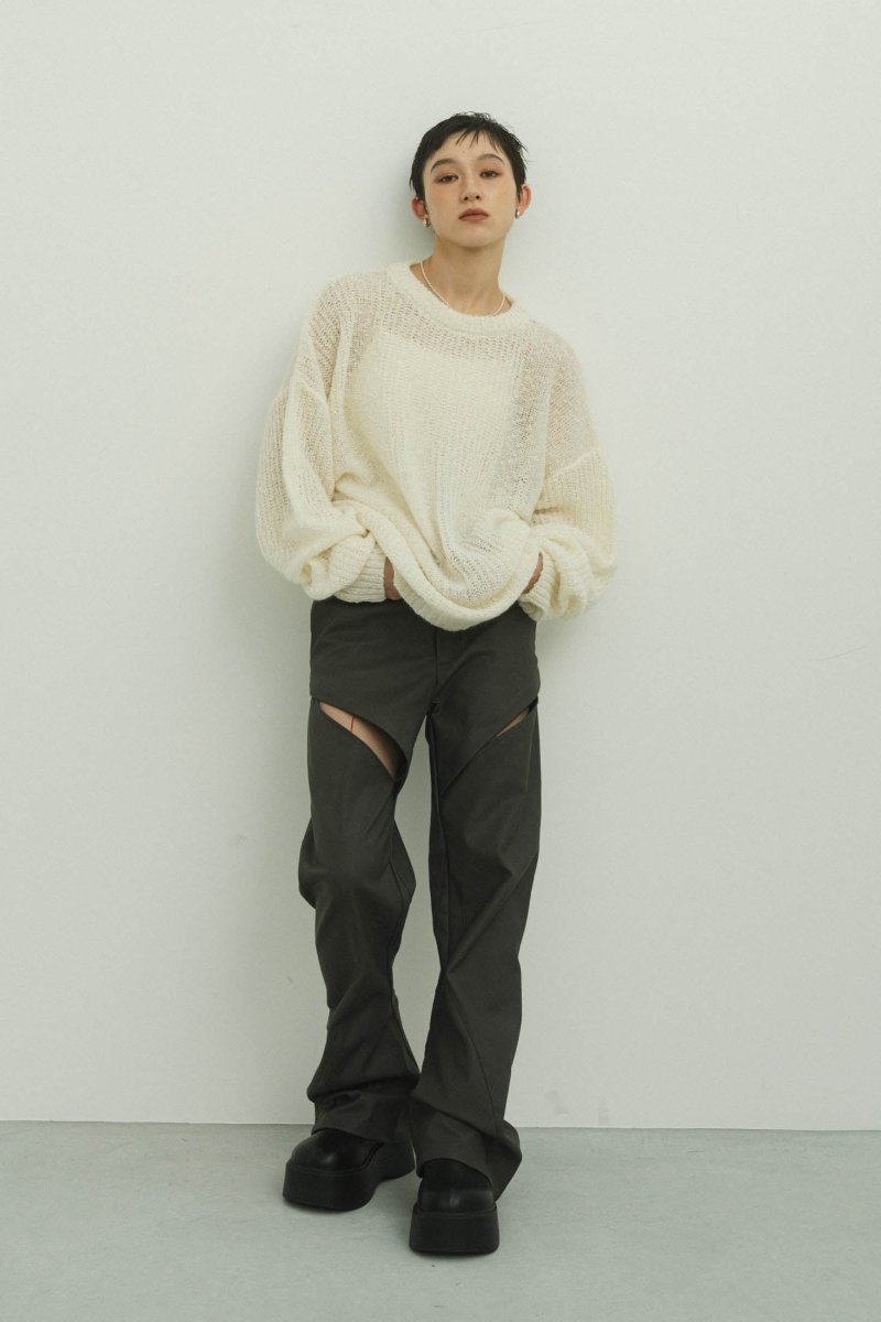 jaguard sheer knit/white - KNUTH MARF