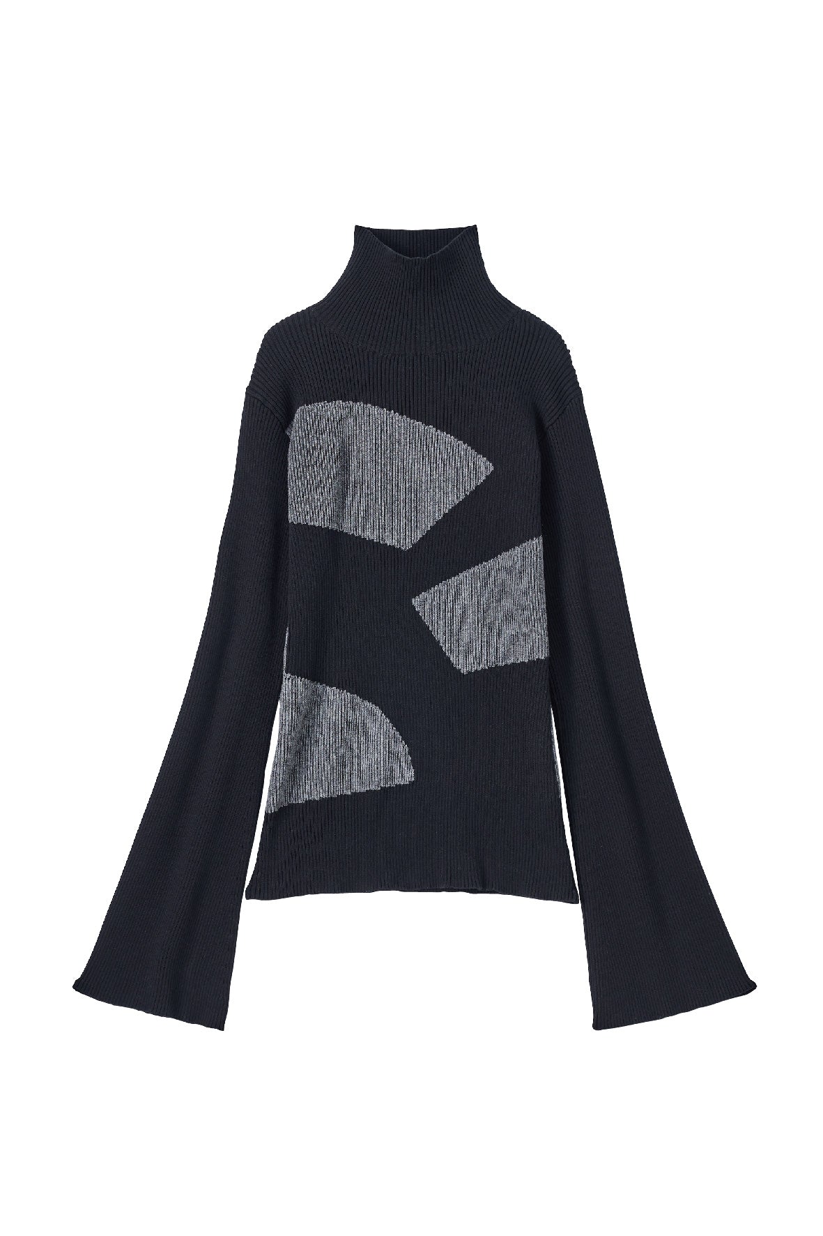 wide sleeve high neck knit/4color