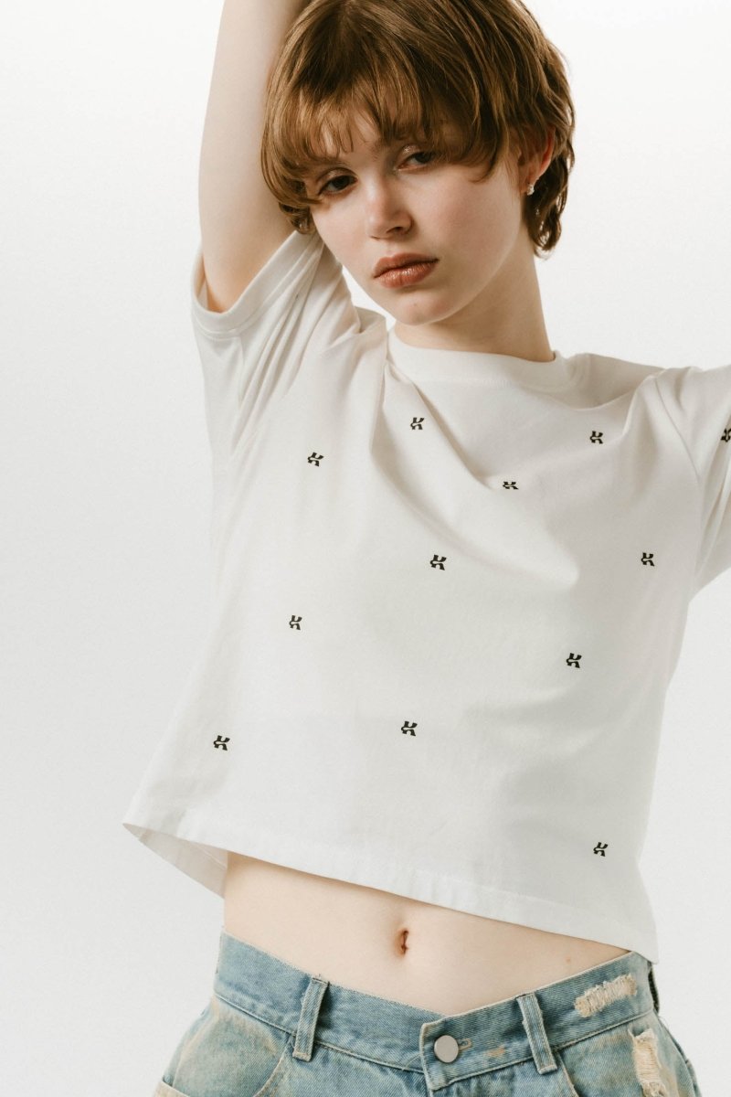 K motif mini T shirt/2color - KNUTH MARF