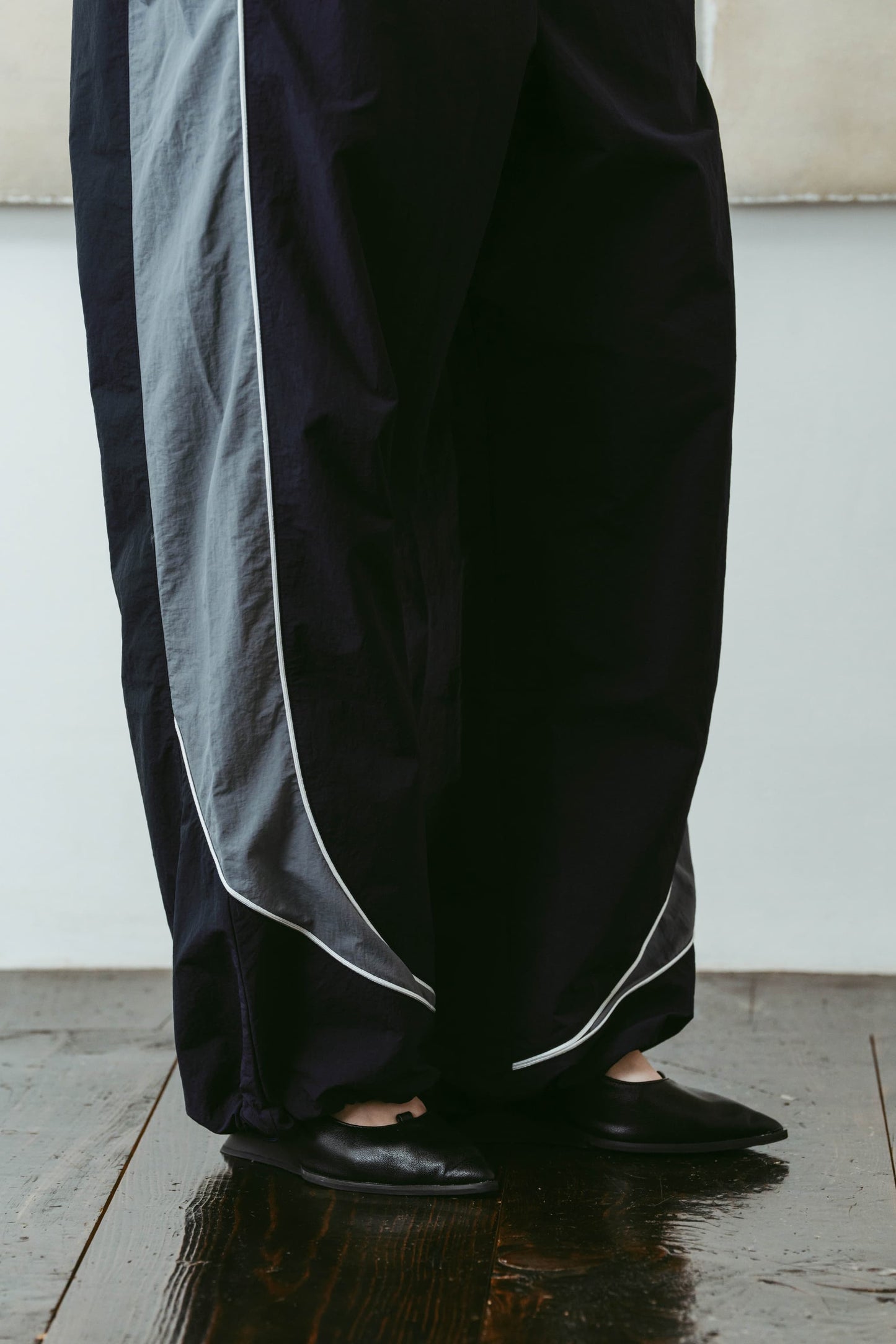 nylon easy pants(unisex)/navy