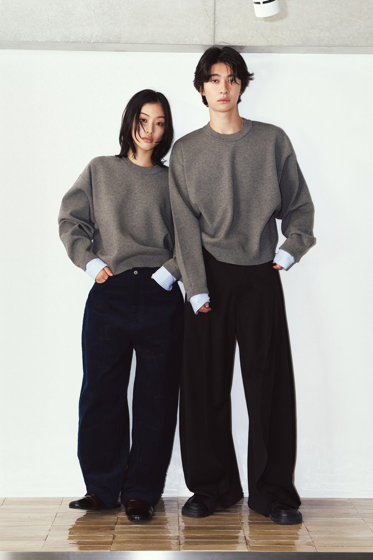 "Pre-order sales" 2way cuffs normcore knit/gray(Shipping2026/11/04~)