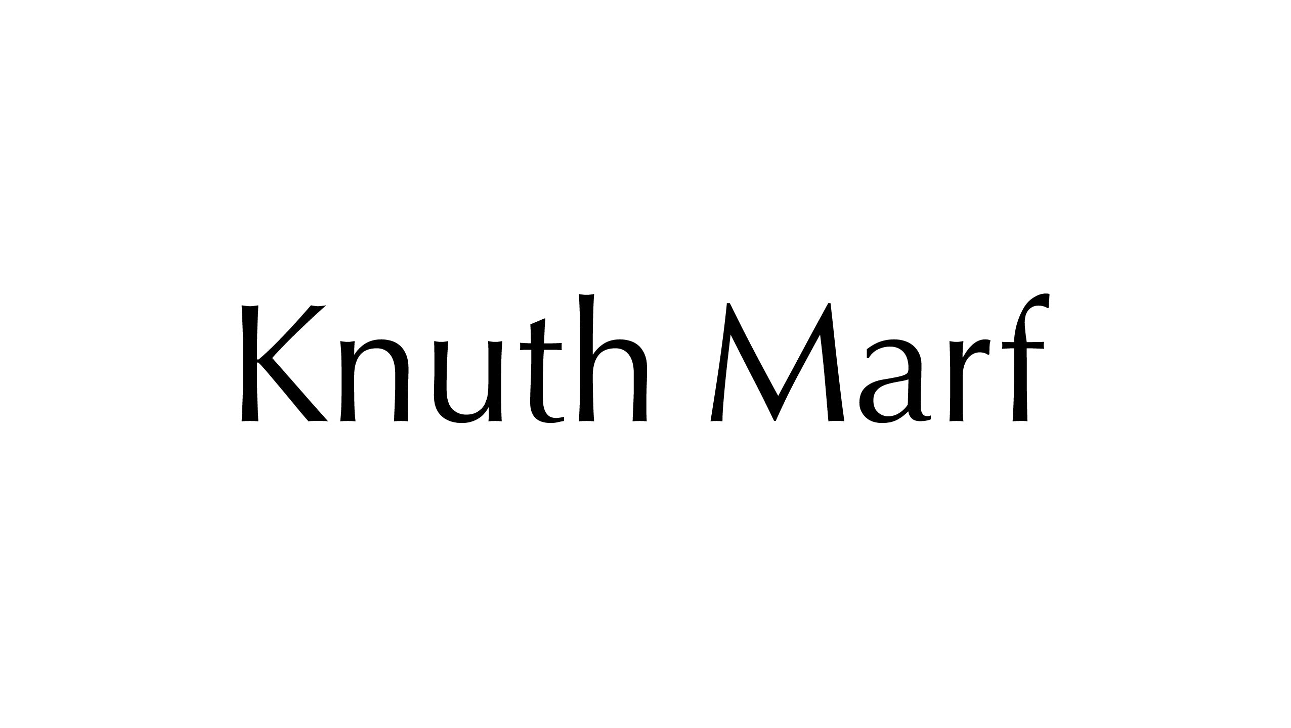 VIEW ALL | KNUTH MARF