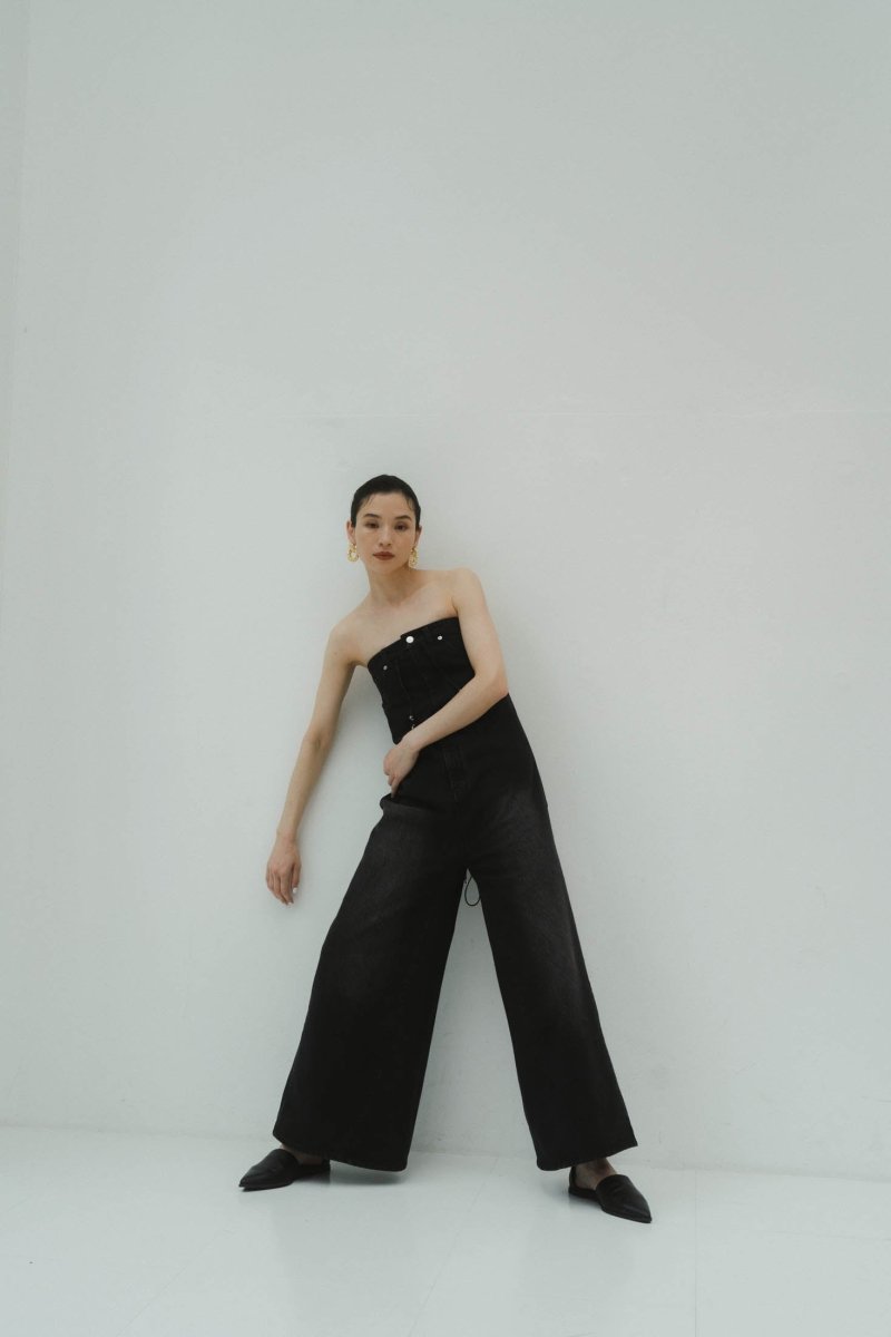 lace up all in one/denimblack - KNUTH MARF