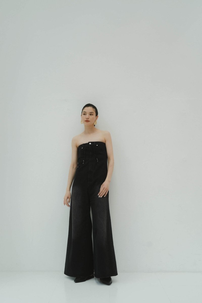 lace up all in one/denimblack - KNUTH MARF