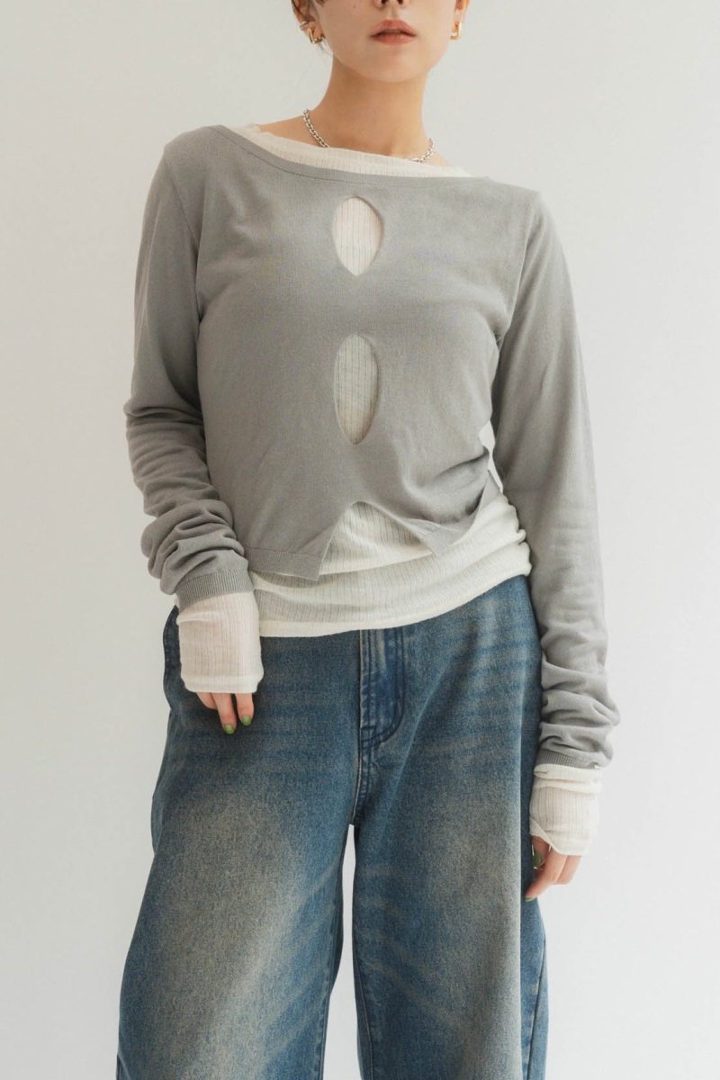 layered color tops/3color - KNUTH MARF