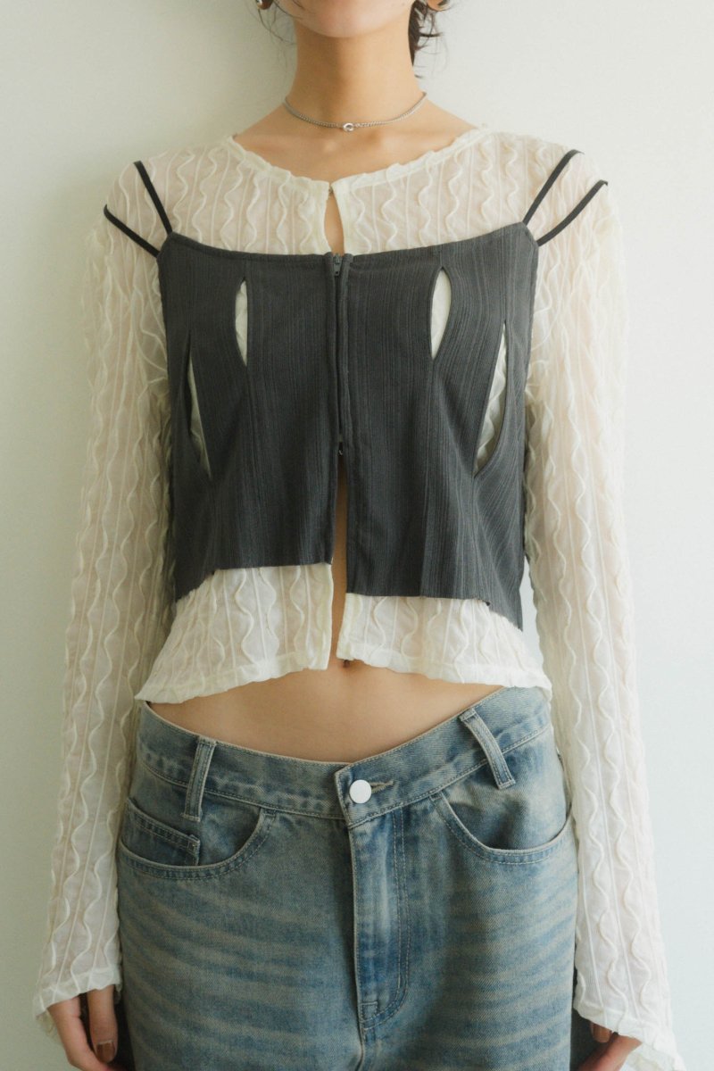 layered sheer tops/2color - KNUTH MARF