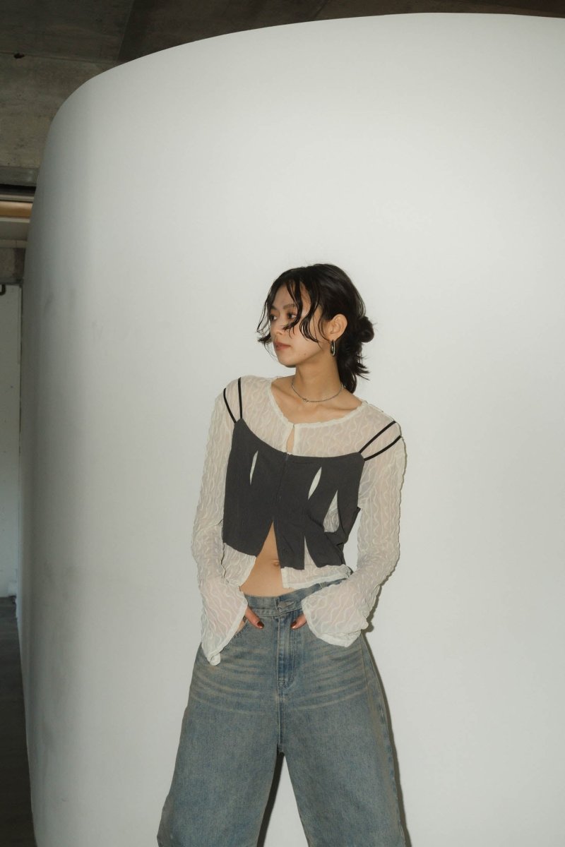 layered sheer tops/2color - KNUTH MARF