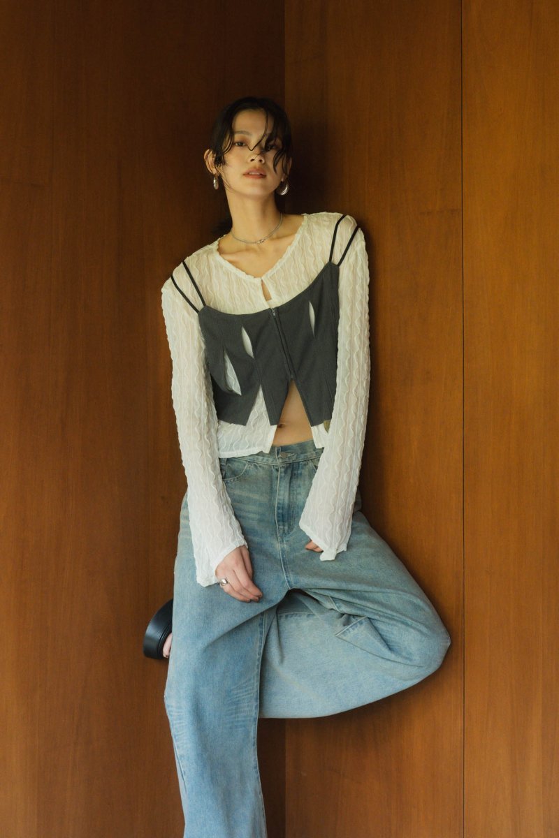 layered sheer tops/2color - KNUTH MARF