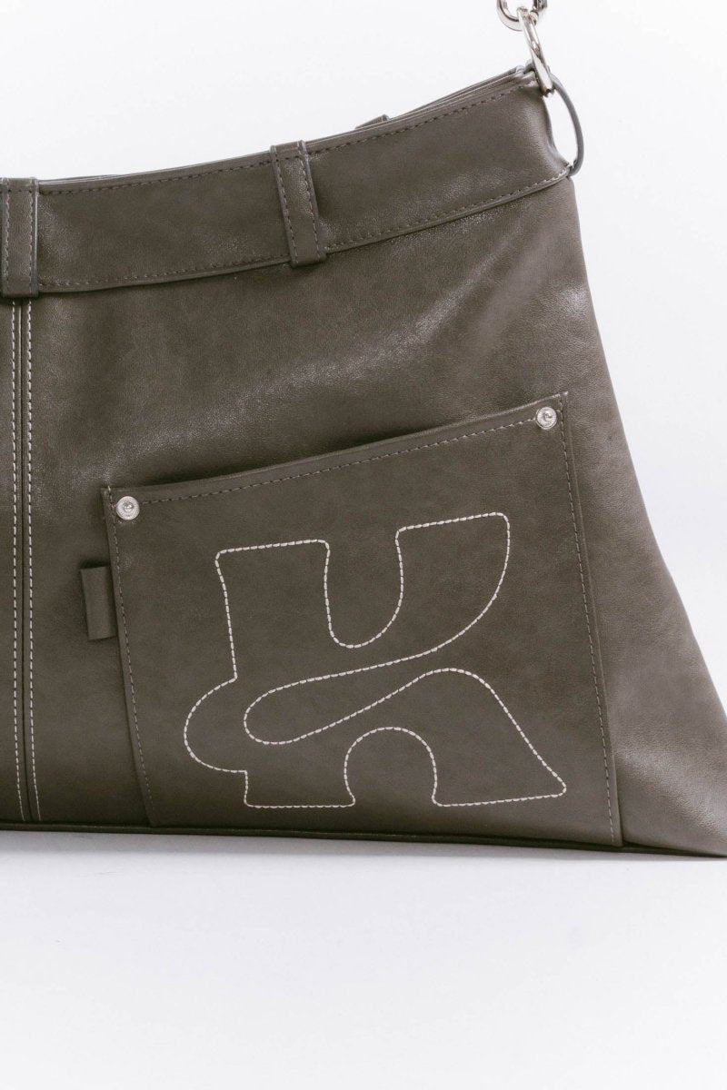 leather denim shoulder bag/2color - KNUTH MARF