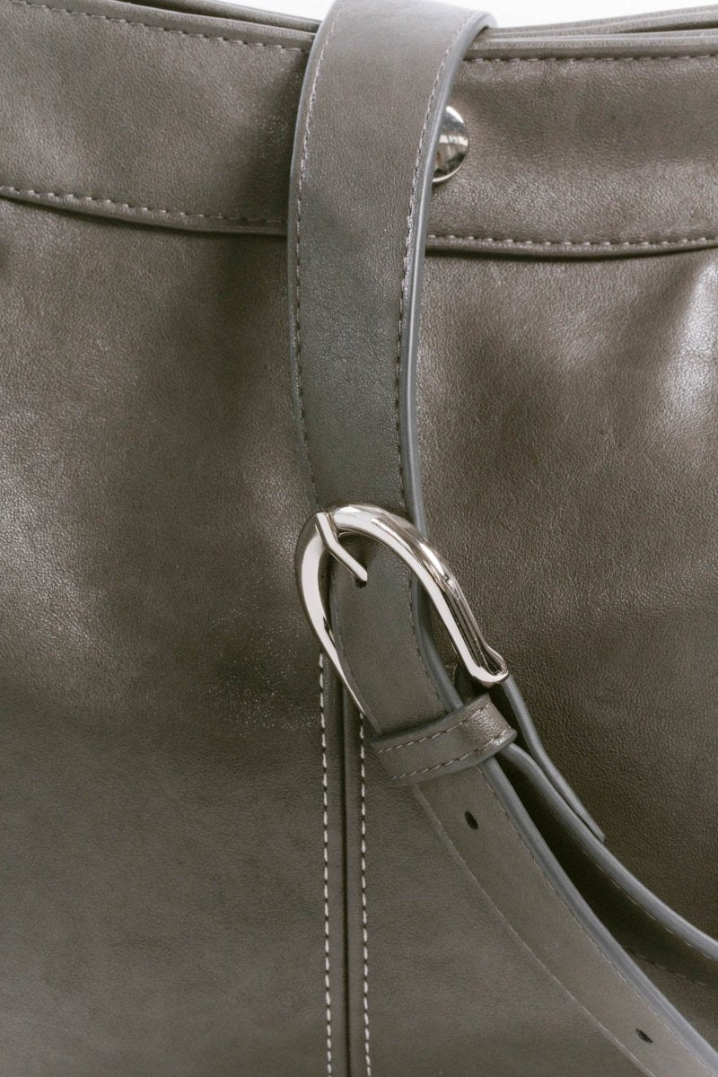 leather denim shoulder bag/2color - KNUTH MARF