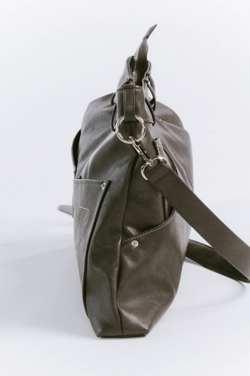 leather denim shoulder bag/2color - KNUTH MARF