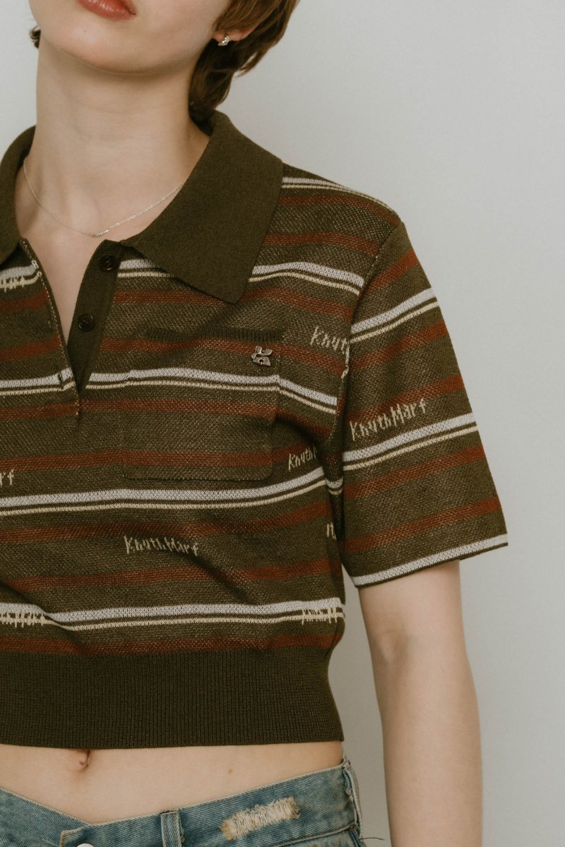 logo stripe polo knit/2color - KNUTH MARF