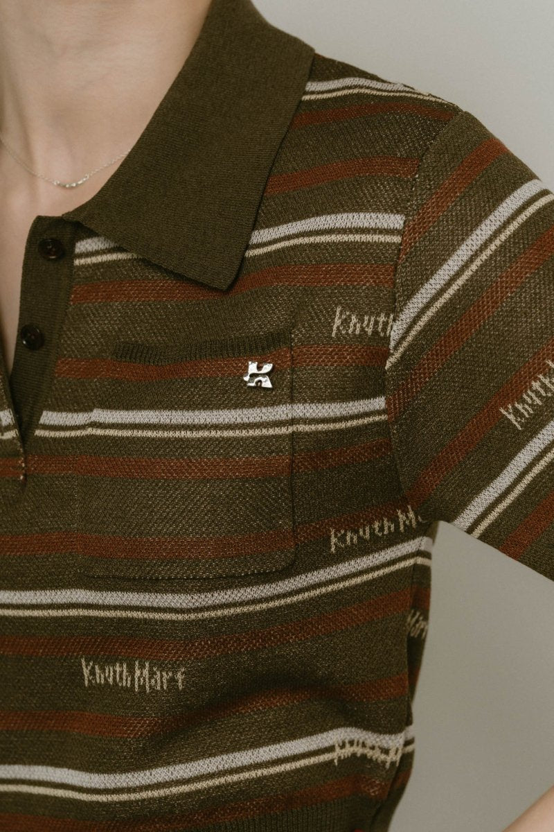 logo stripe polo knit/2color - KNUTH MARF