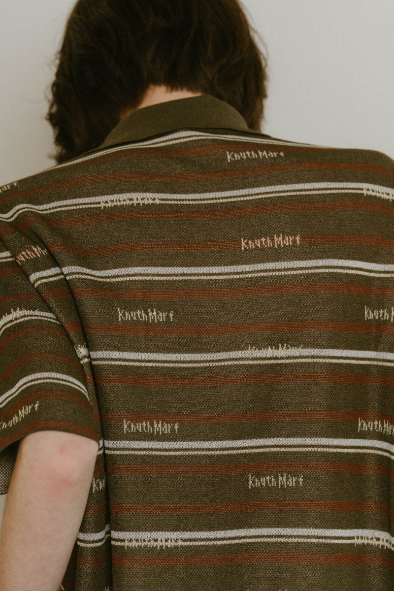 logo stripe polo knit(unisex)/2color - KNUTH MARF