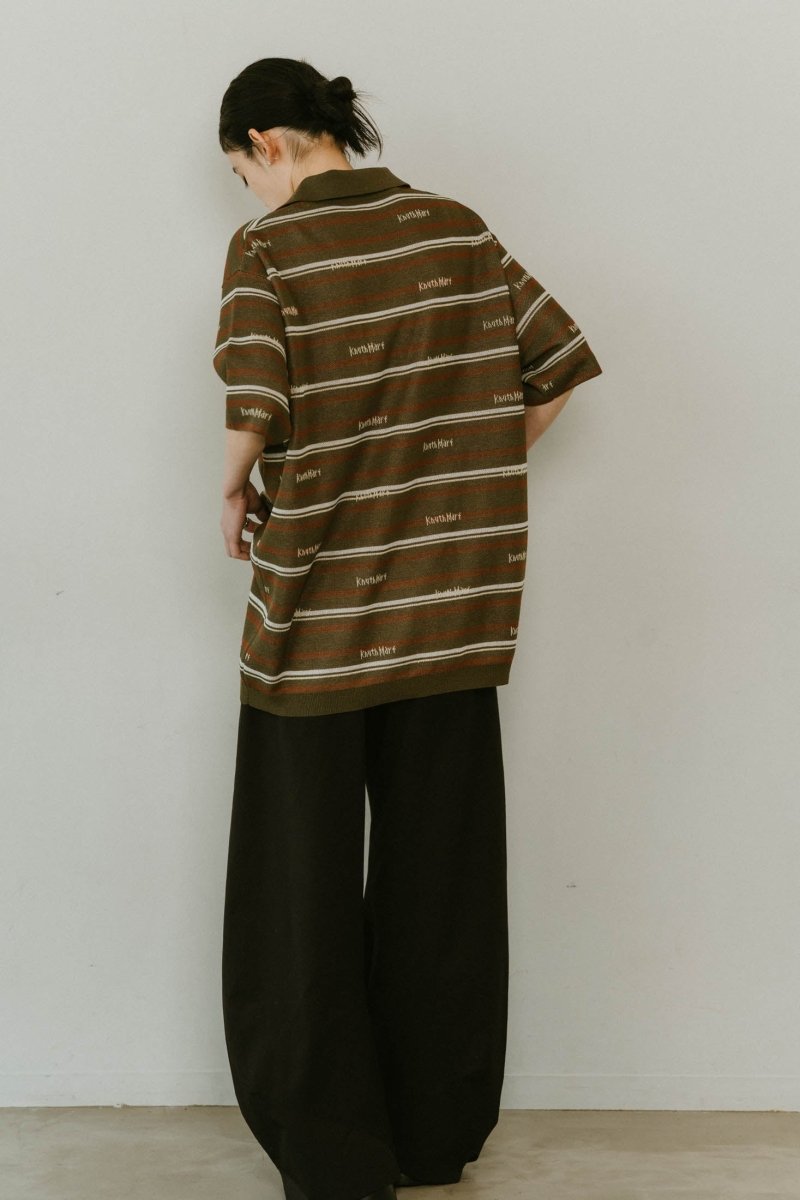 logo stripe polo knit(unisex)/2color - KNUTH MARF