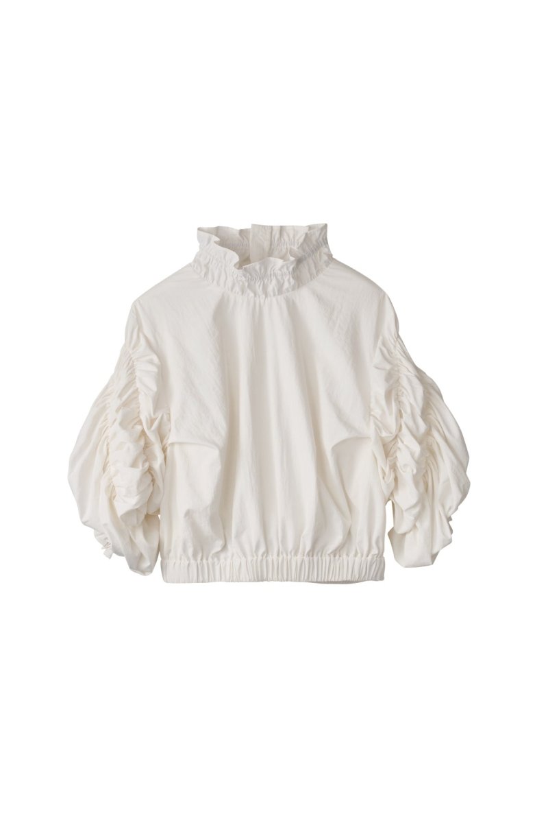 なつみ 新品 frill sailor blouse.(white) Nobody's Child White Broderie Frill Collar Button- Up Blouse | JD