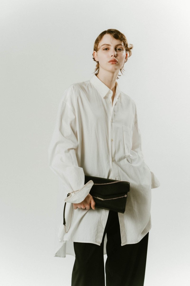 metal chain deformed bag/black - KNUTH MARF