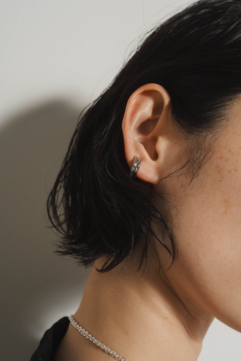 mini hoop earring/2color - KNUTH MARF