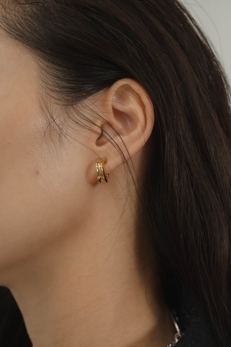 mini hoop earring/2color - KNUTH MARF
