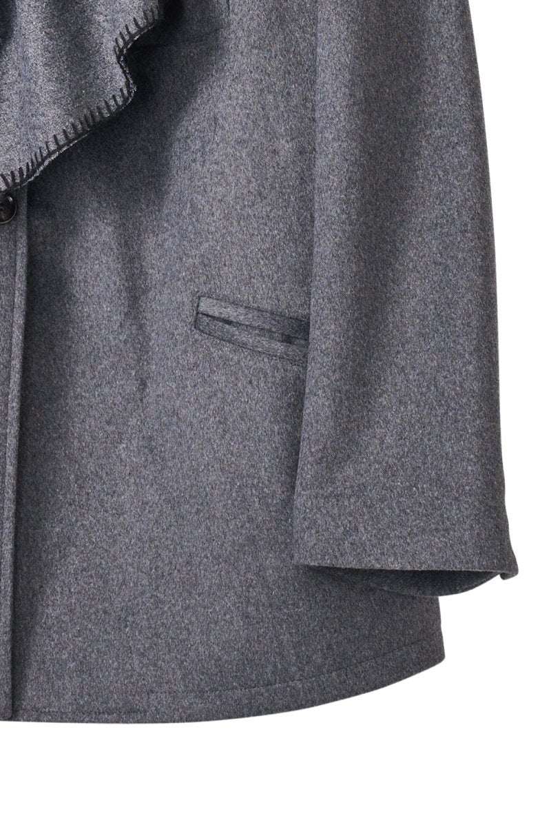 muffler overlay jacket(unisex)/gray - KNUTH MARF